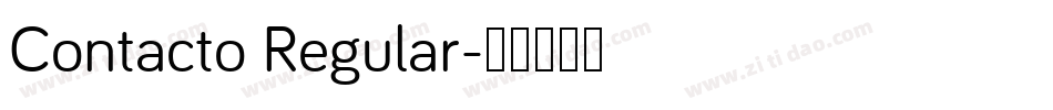 Contacto Regular字体转换